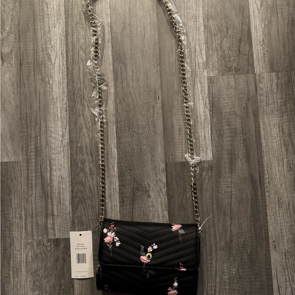 Floral Black Steve Madden crossbody purse